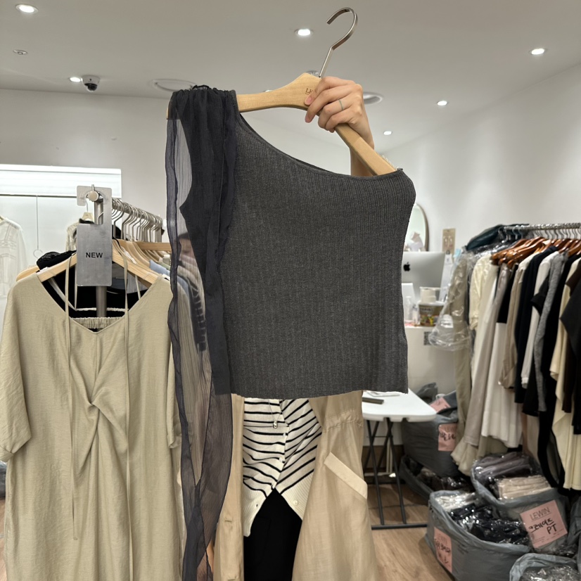 LEWIN韓國直郵女士新品26春夏推薦時尚26夏季吊帶背心雪紡圍巾LEWIN吊帶/背心圖色4