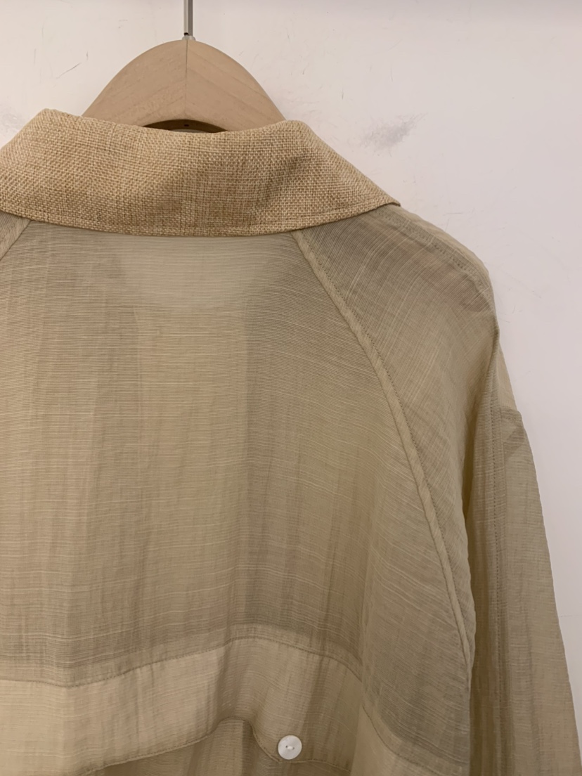 UNDER KEY東大門實拍韓國女裝新款時尚26春夏夾克撞色亞麻UNDER KEY夾克