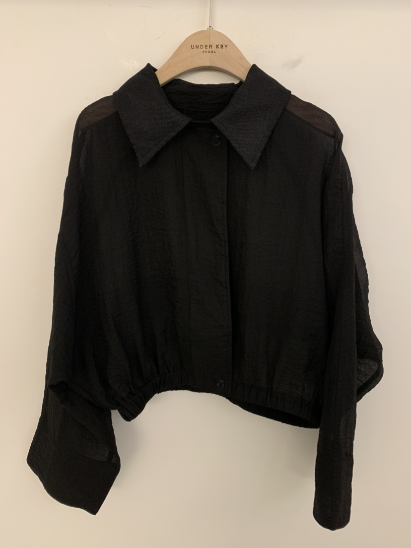 UNDER KEY東大門實拍韓國女裝新款時尚26春夏夾克撞色亞麻UNDER KEY夾克圖色2