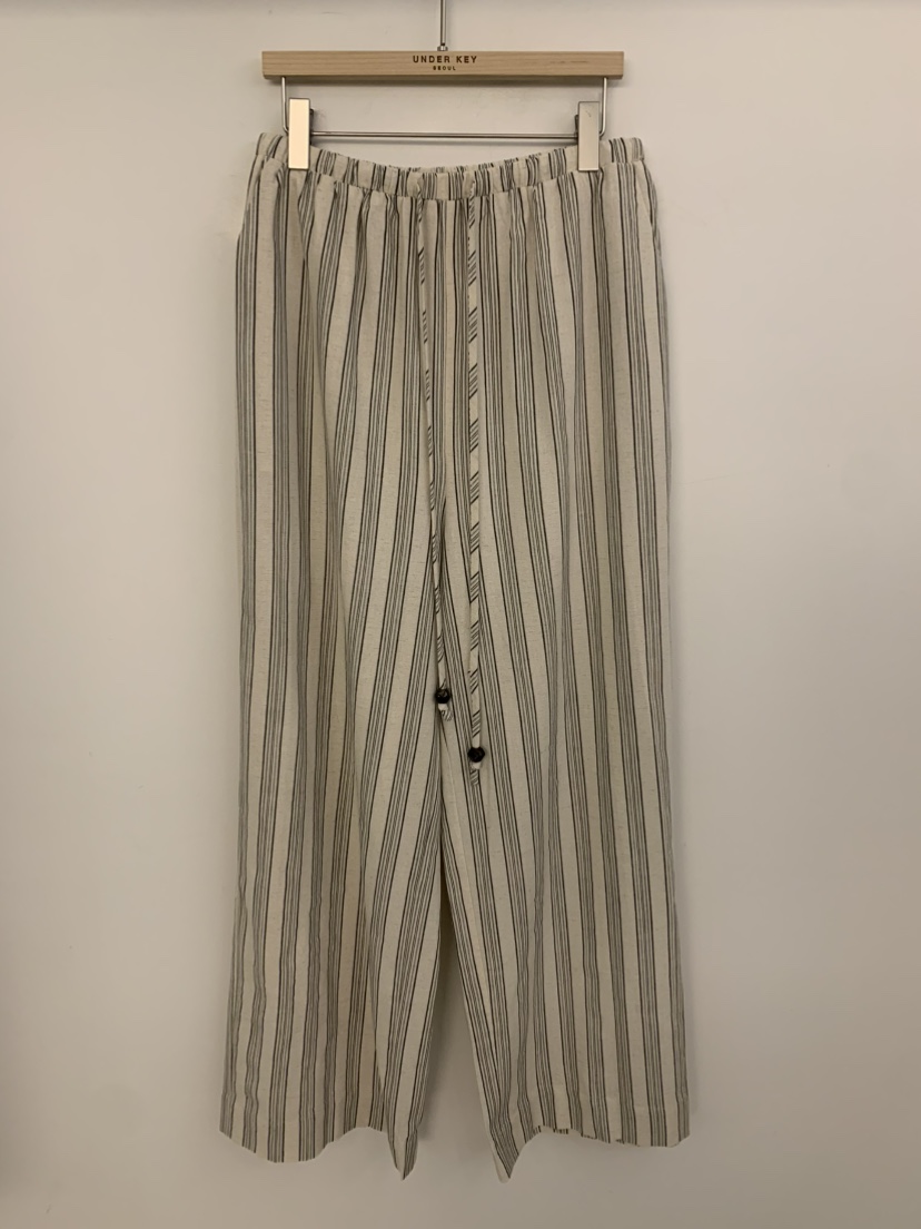 UNDER KEY韓國代購女士新款人氣推薦休閑時尚休閑褲亞麻布UNDER KEY休閑褲圖色1