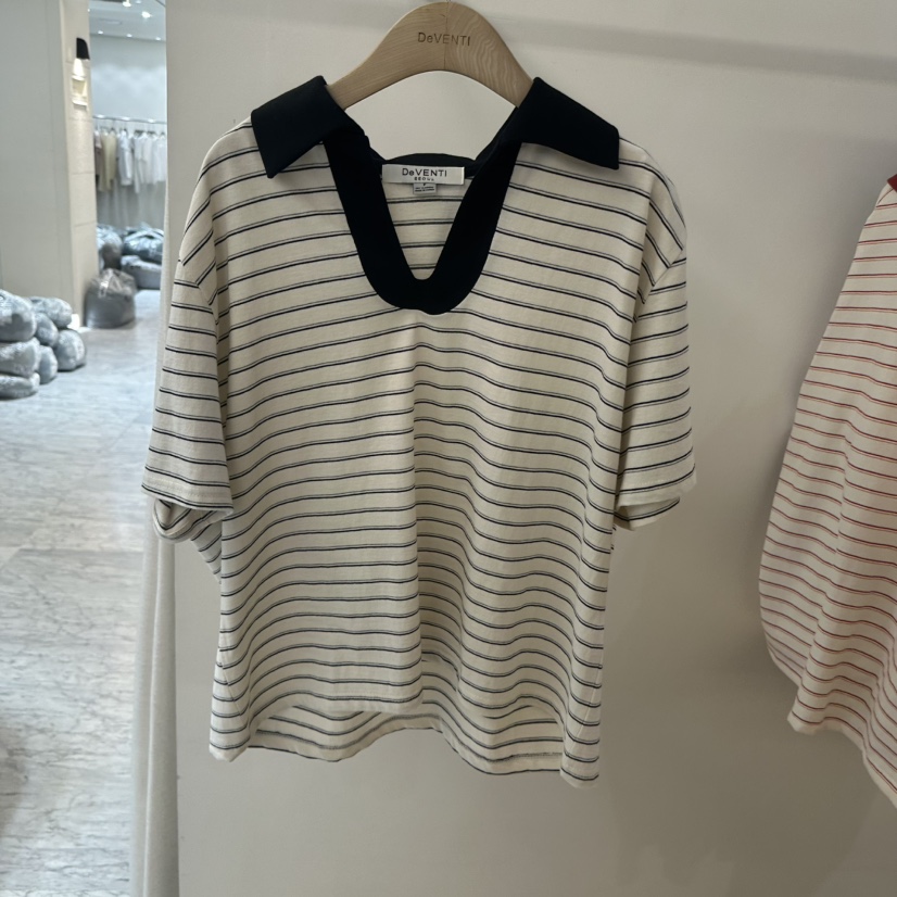 DE VENTI韓國直郵女裝新品推薦熱賣26夏季人氣時尚職業T恤DE VENTIT恤圖色2黑色