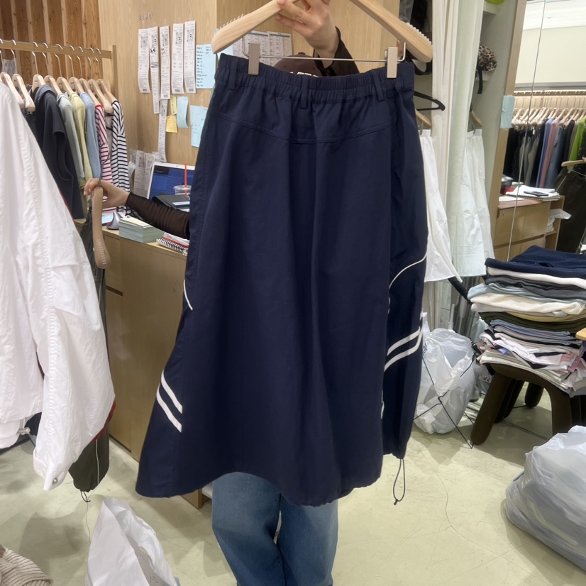 EUM韓國代購女裝新品休閑26夏季職業時尚半身裙中短裙撞色EUM半身裙/中短裙