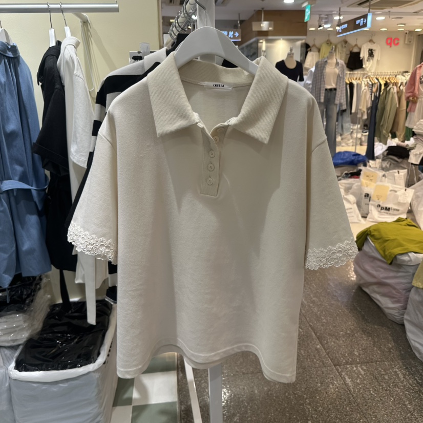 OREUM東大門實拍韓國女裝新款休閑時尚熱賣推薦人氣職業T恤OREUMT恤圖色1