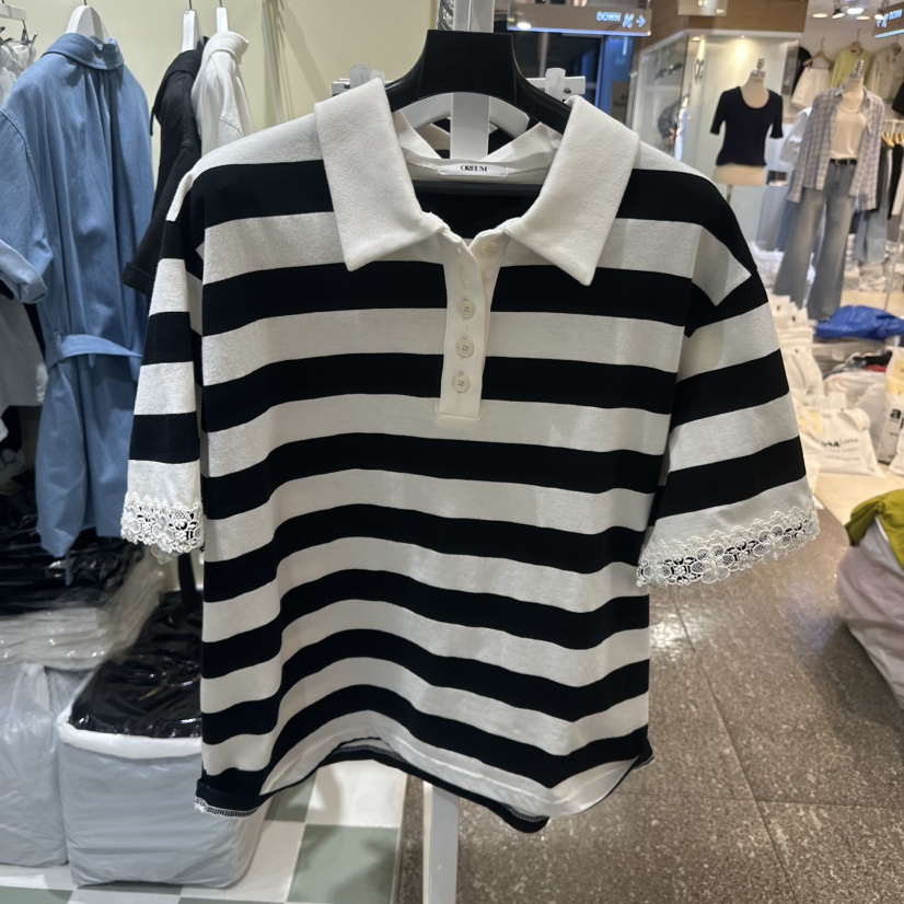 OREUM東大門實拍韓國女裝新款休閑時尚熱賣推薦人氣職業T恤OREUMT恤圖色3