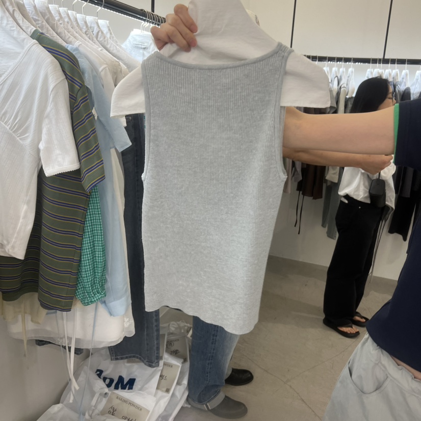 BAKING POWDER韓國東大門代購女裝新品休閑吊帶背心紐扣BAKING POWDER吊帶/背心