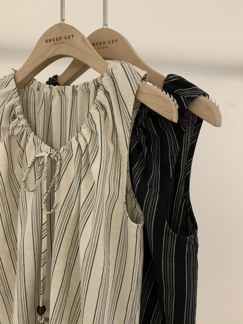 UNDER KEY東大門實拍韓國女裝新款26春夏26夏季吊帶背心亞麻UNDER KEY吊帶/背心