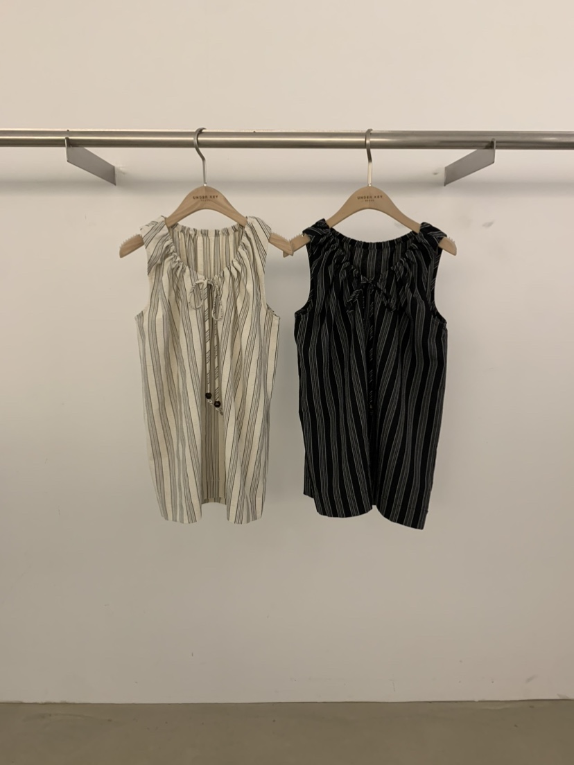 UNDER KEY東大門實拍韓國女裝新款26春夏26夏季吊帶背心亞麻UNDER KEY吊帶/背心