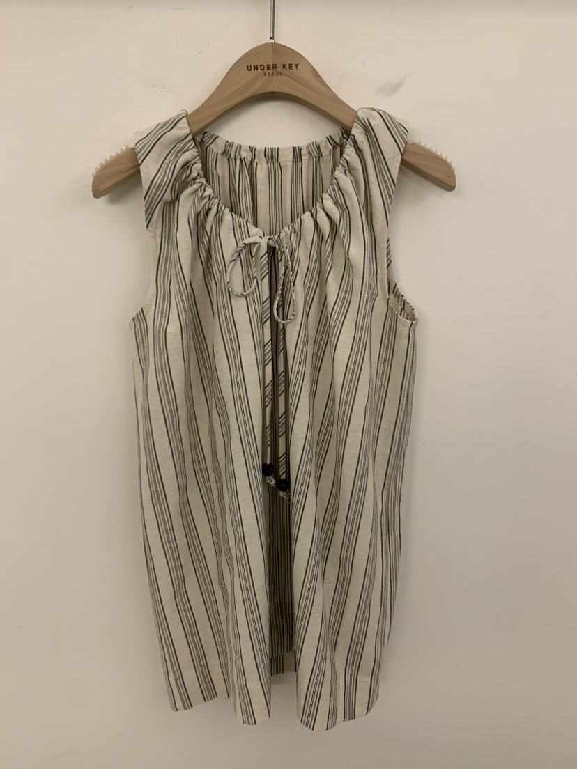 UNDER KEY東大門實拍韓國女裝新款26春夏26夏季吊帶背心亞麻UNDER KEY吊帶/背心圖色1