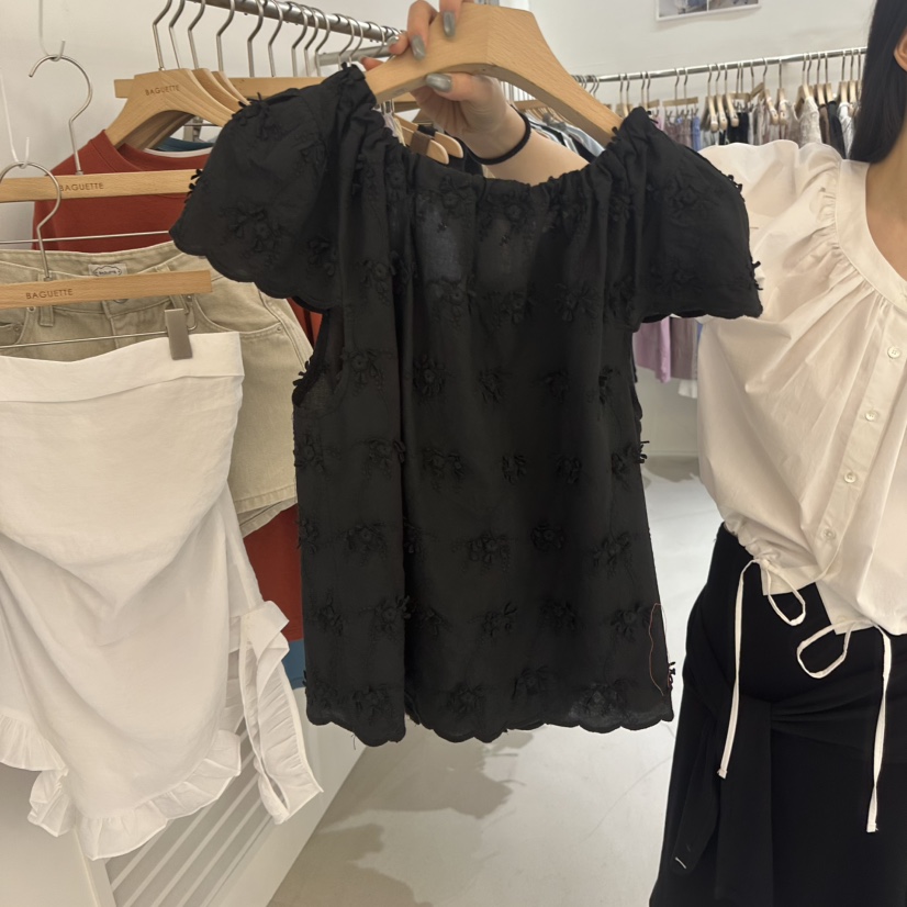 BAGUETTE-P韓國直郵女士新款26夏季時尚推薦人氣襯衫蕾絲衫BAGUETTE-P襯衫/蕾絲衫