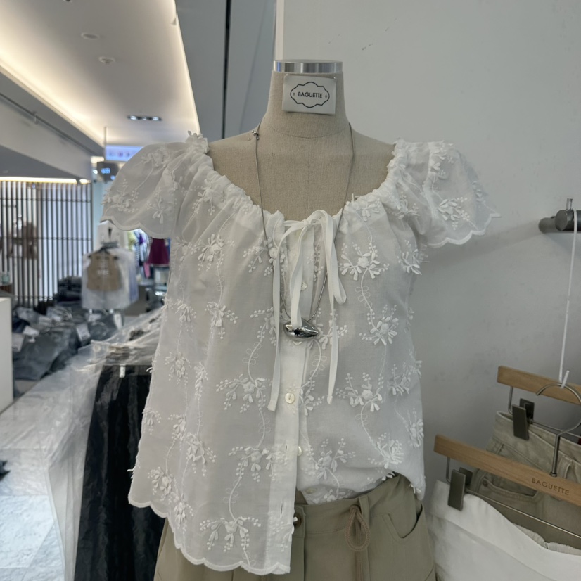 BAGUETTE-P韓國直郵女士新款26夏季時尚推薦人氣襯衫蕾絲衫BAGUETTE-P襯衫/蕾絲衫圖色1
