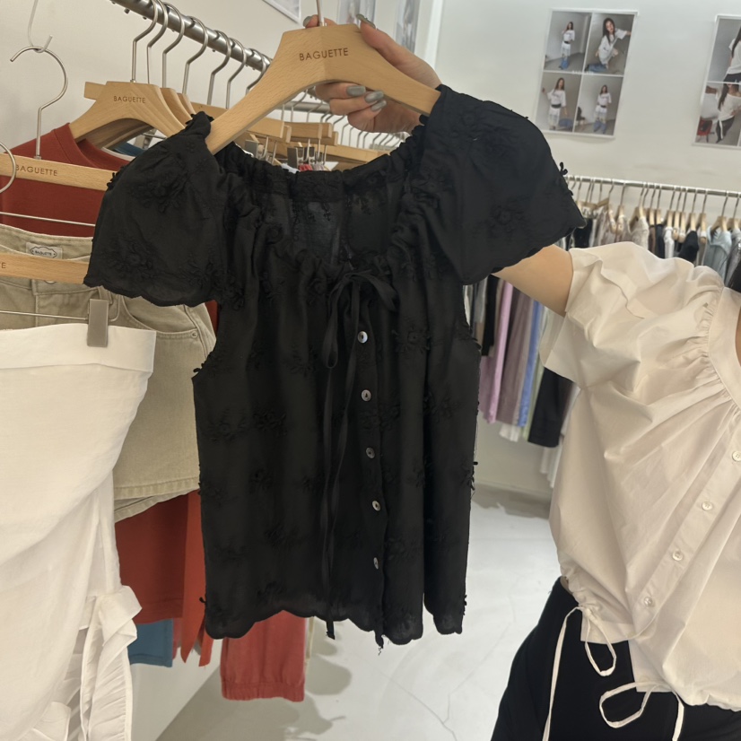 BAGUETTE-P韓國直郵女士新款26夏季時尚推薦人氣襯衫蕾絲衫BAGUETTE-P襯衫/蕾絲衫圖色2