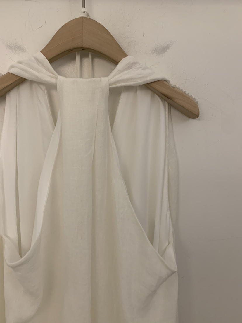 UNDER KEY韓國東大門代購女裝新品職業連衣裙亞麻布含繩UNDER KEY連衣裙