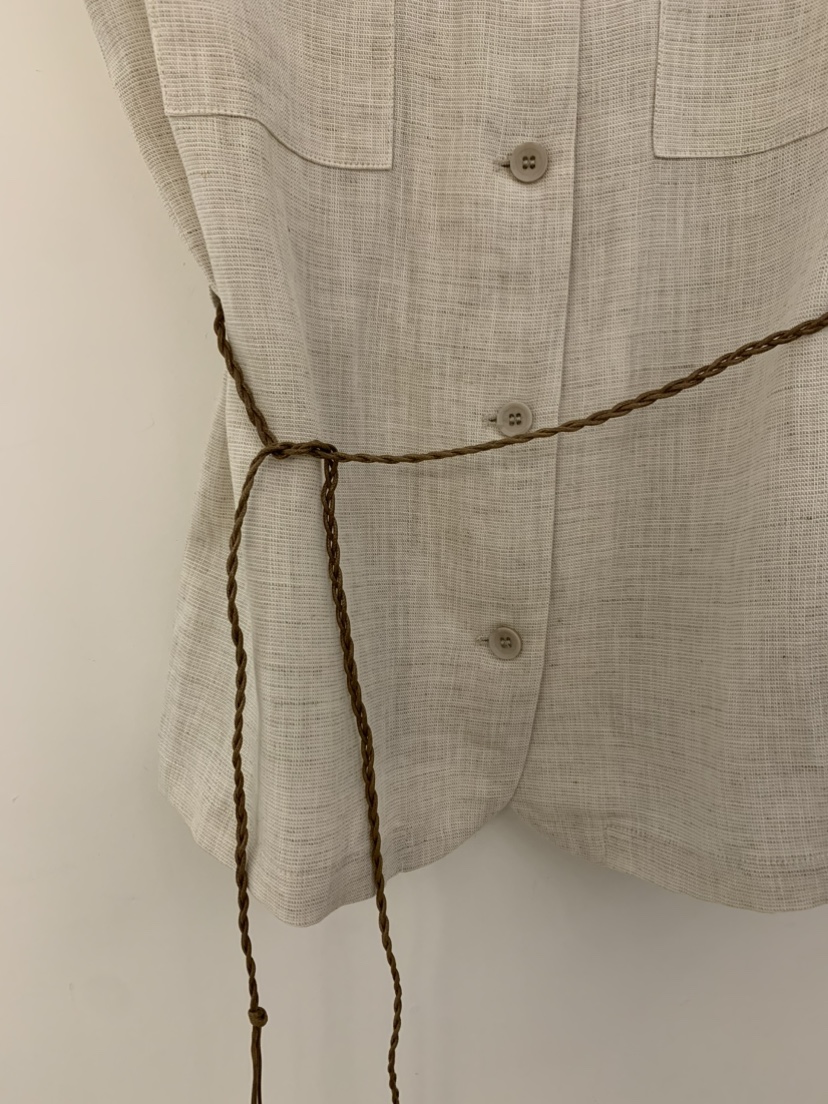 UNDER KEY韓國直郵實拍女裝新款時尚26夏季休閑馬甲含腰繩UNDER KEY馬甲