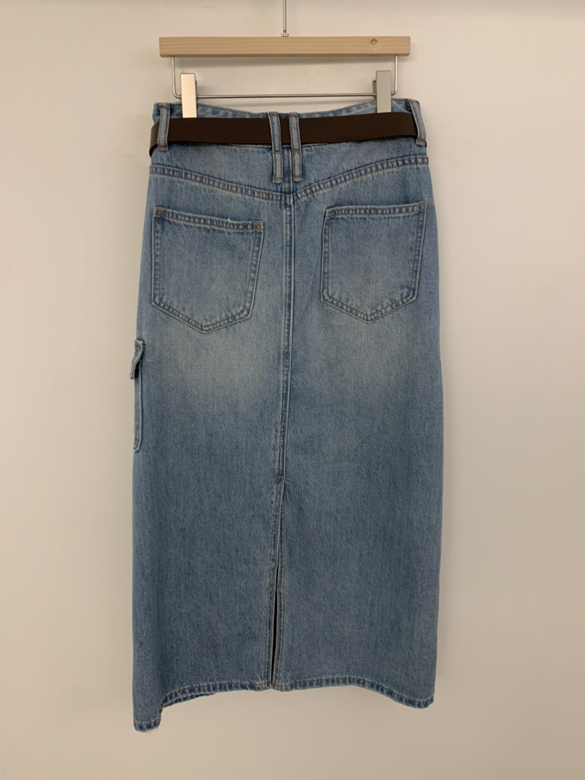 UNDER KEY韓國東大門直郵女士新款職業26夏季長裙含腰帶UNDER KEY長裙