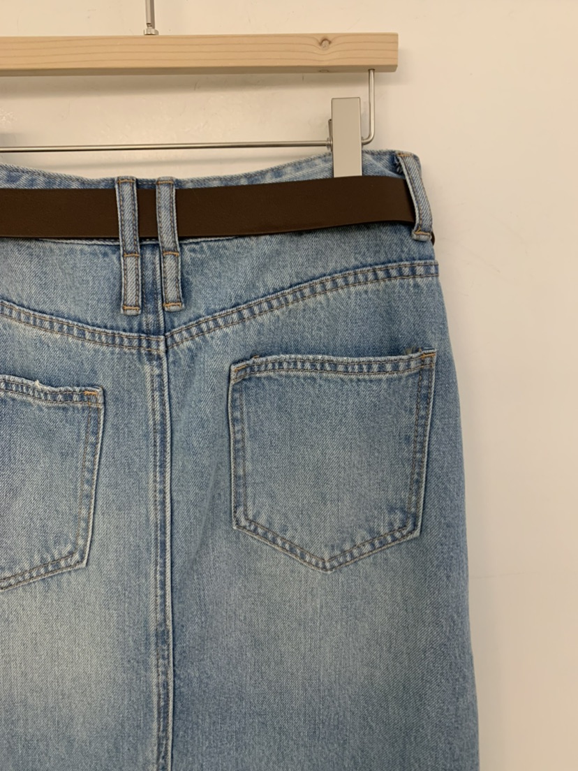 UNDER KEY韓國東大門直郵女士新款職業26夏季長裙含腰帶UNDER KEY長裙