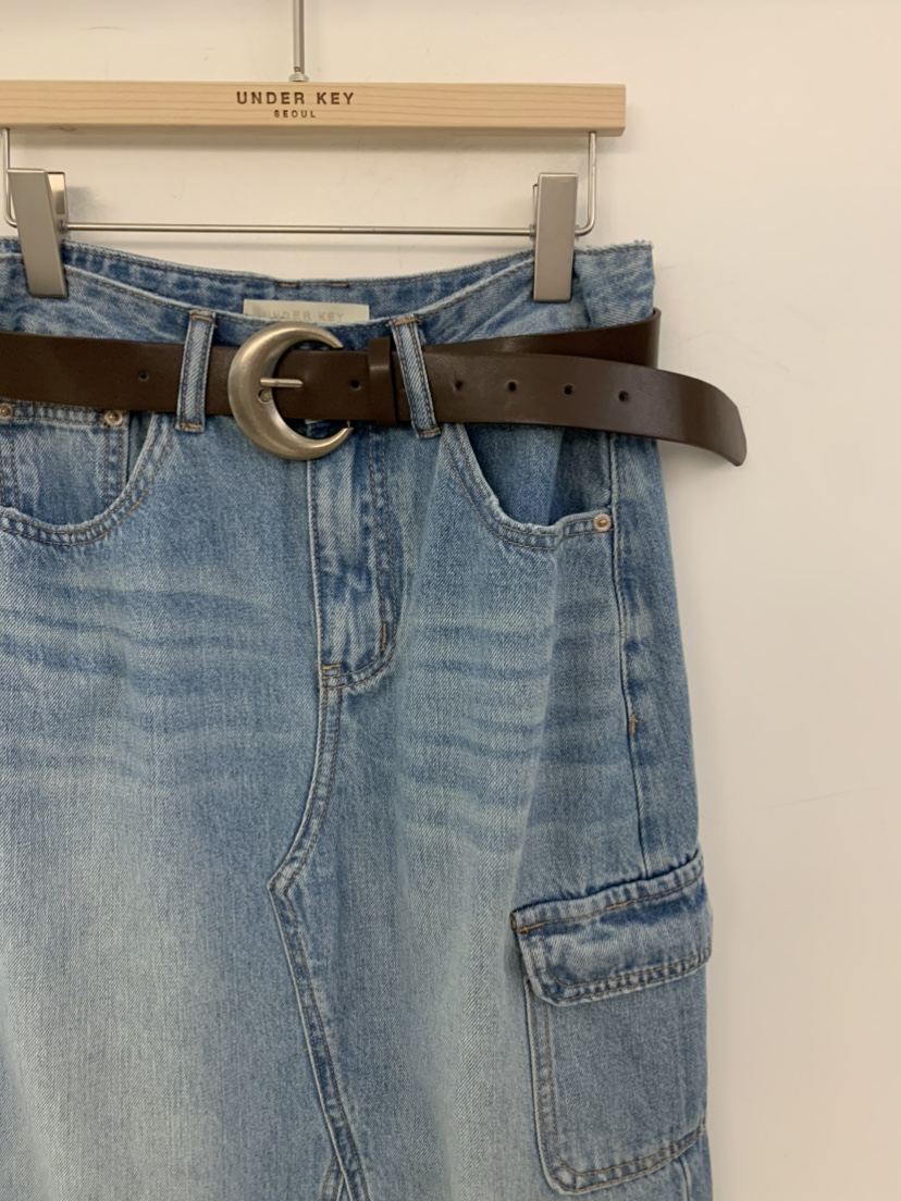 UNDER KEY韓國東大門直郵女士新款職業26夏季長裙含腰帶UNDER KEY長裙