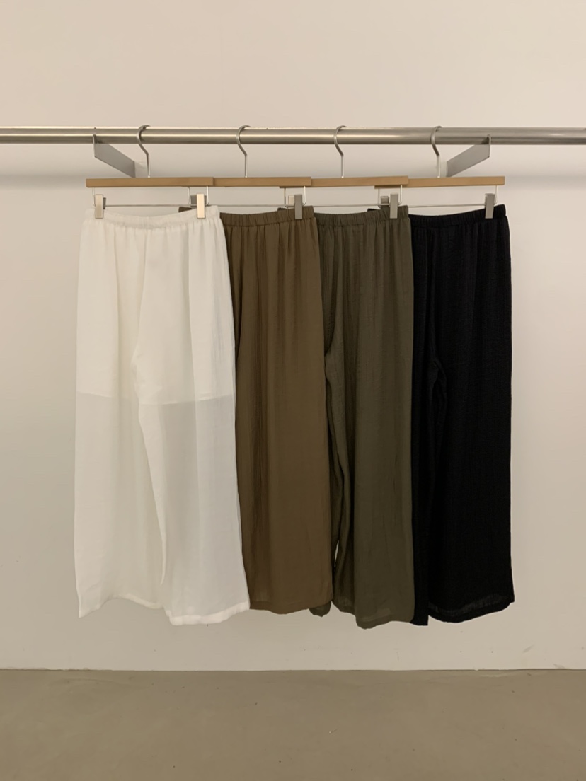 UNDER KEY韓國代購女裝新款休閑職業26春夏休閑褲天絲絲帶UNDER KEY休閑褲