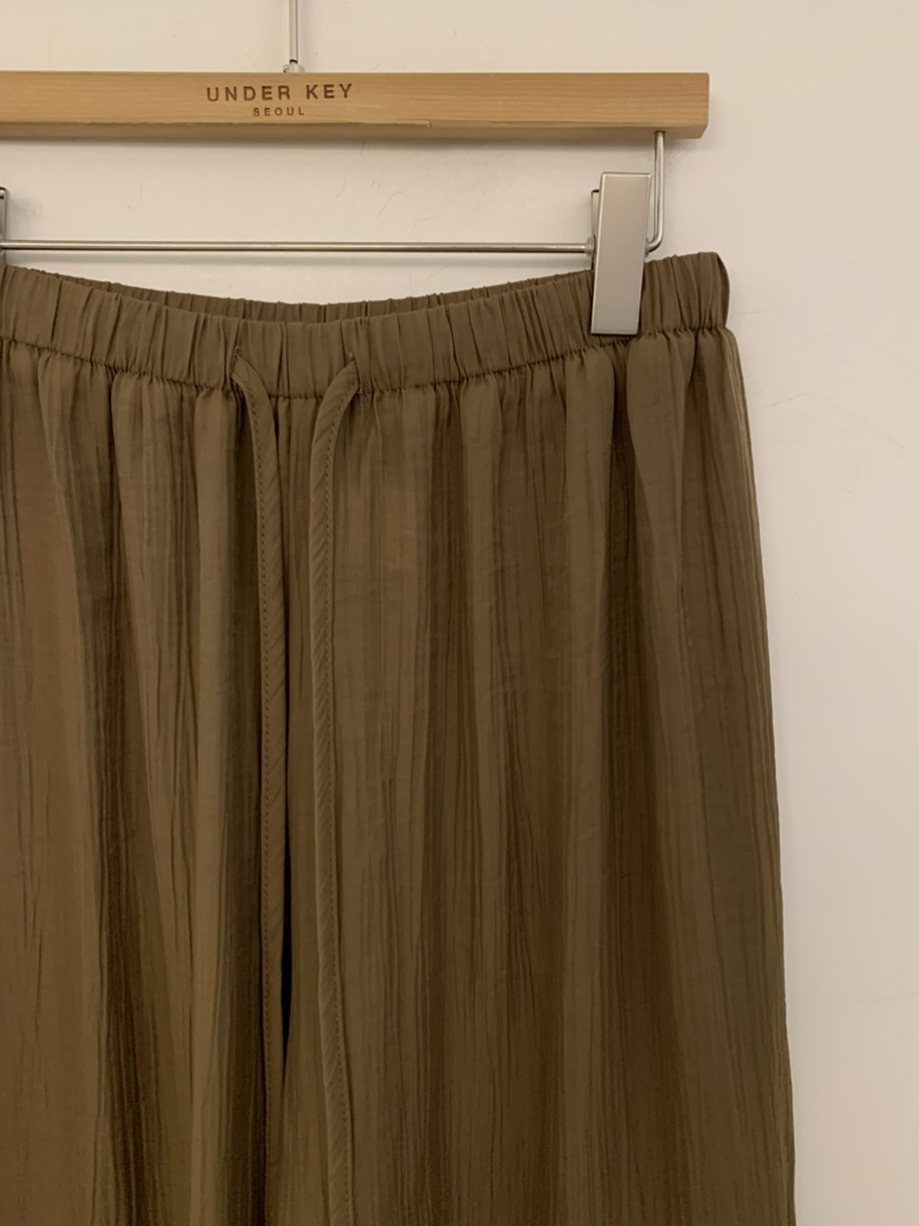 UNDER KEY韓國代購女裝新款休閑職業26春夏休閑褲天絲絲帶UNDER KEY休閑褲
