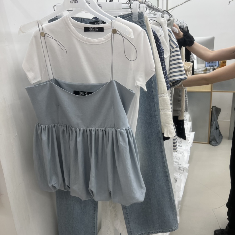 STAINLESS東大門實拍韓國女裝新品人氣吊帶背心不含內搭寬松STAINLESS吊帶/背心圖色2