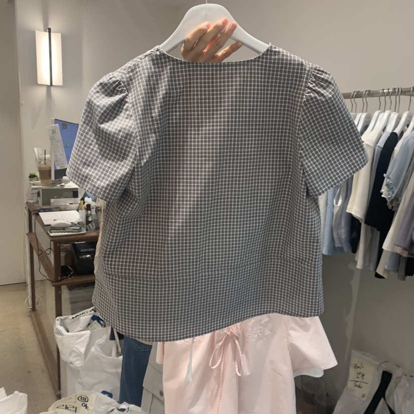 VENIR-a東大門直郵女裝新款26春夏休閑人氣職業襯衫蕾絲衫VENIR-a襯衫/蕾絲衫