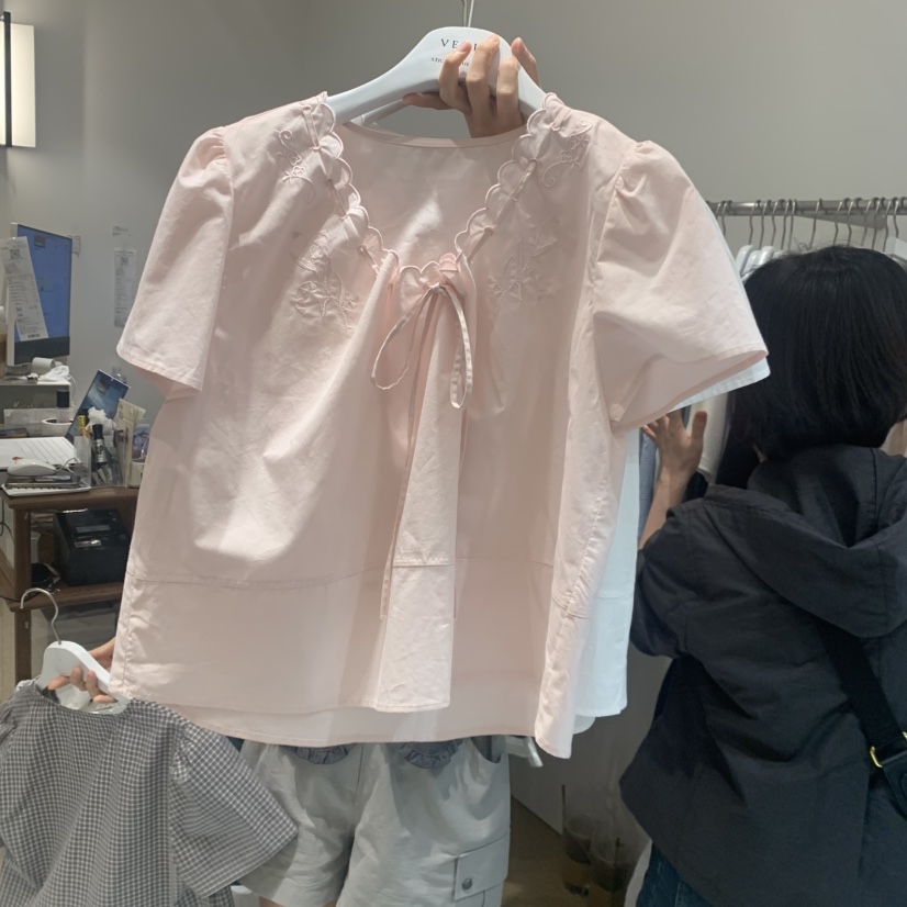 VENIR-a東大門直郵女裝新款26春夏休閑人氣職業襯衫蕾絲衫VENIR-a襯衫/蕾絲衫圖色2