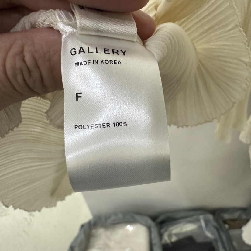 GALLERY-P韓國直郵女裝新品真品時尚襯衫蕾絲衫褶裥開衫GALLERY-P襯衫/蕾絲衫