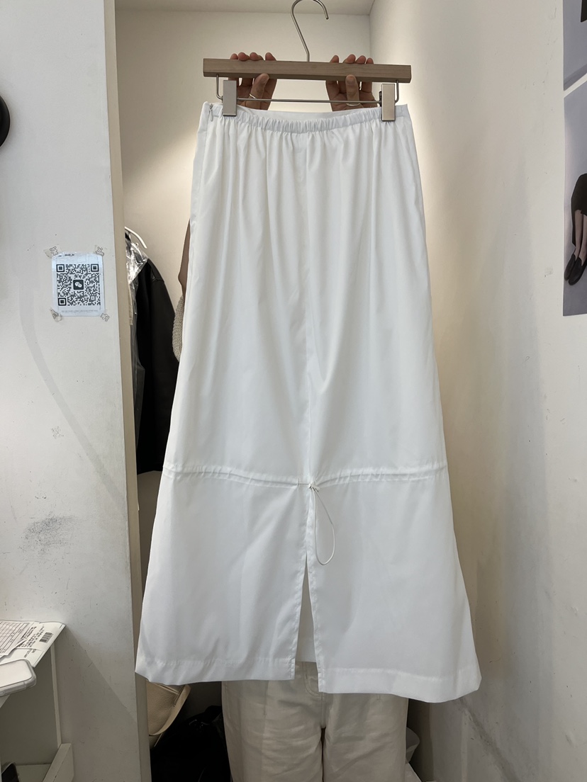 OUVIR韓國直郵女士新款職業26春夏休閑時尚推薦長裙尼龍拉鏈O.V.R/OUVIR長裙