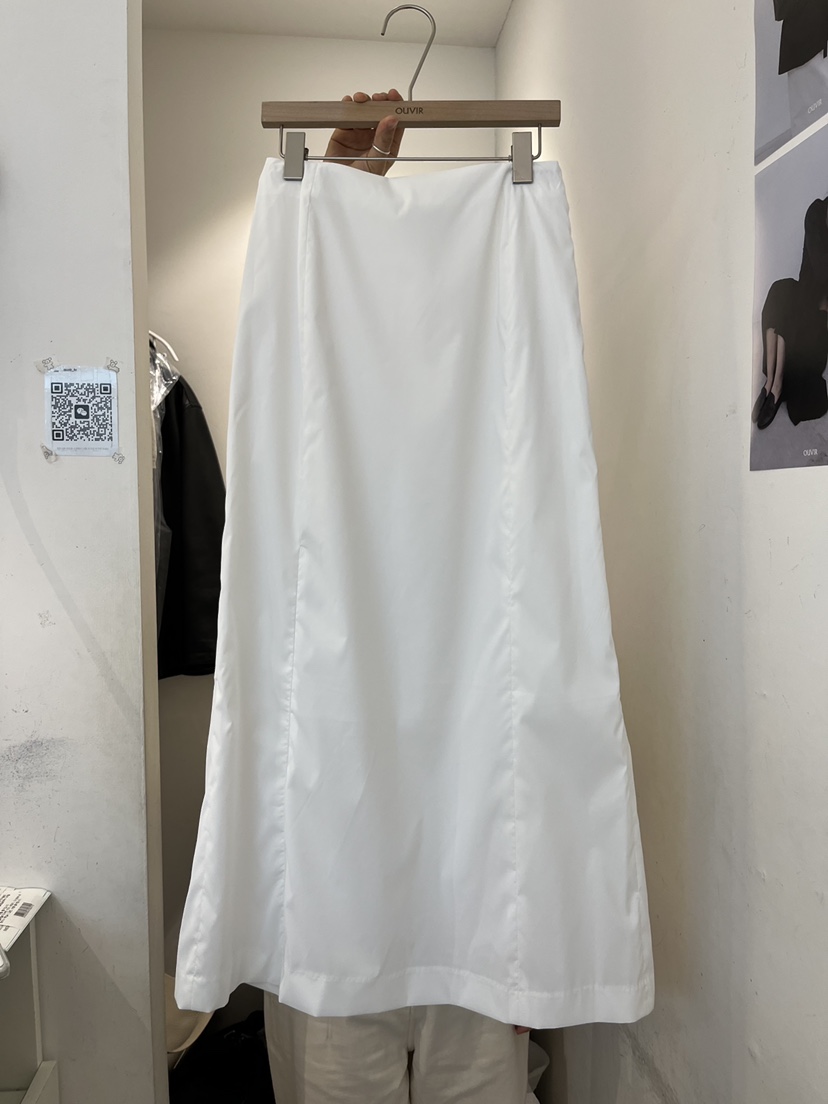 OUVIR韓國直郵女士新款職業26春夏休閑時尚推薦長裙尼龍拉鏈O.V.R/OUVIR長裙圖色1
