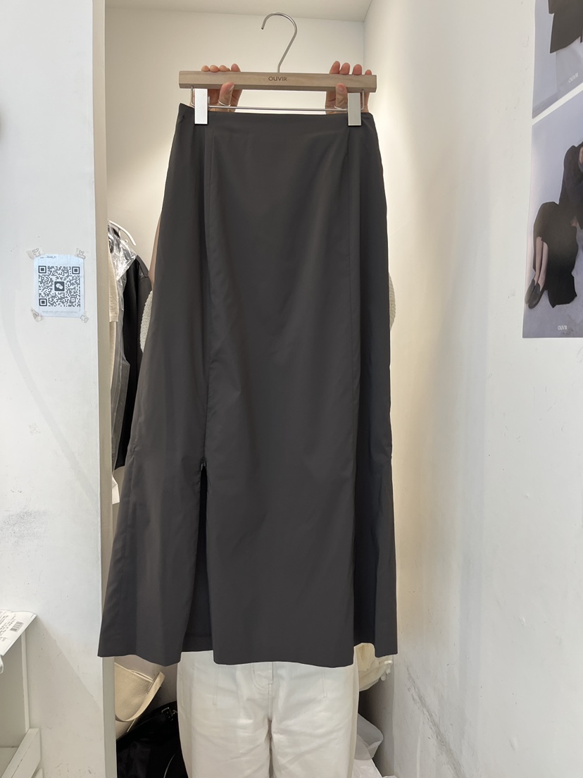 OUVIR韓國直郵女士新款職業26春夏休閑時尚推薦長裙尼龍拉鏈O.V.R/OUVIR長裙圖色2