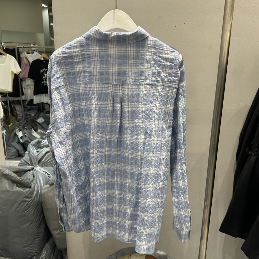 THE SECOND GROW/QUEENSRABBIT韓國代購女裝新品人氣襯衫蕾絲衫格紋THE SECOND GROW/QUEENSRABBIT襯衫/蕾絲衫