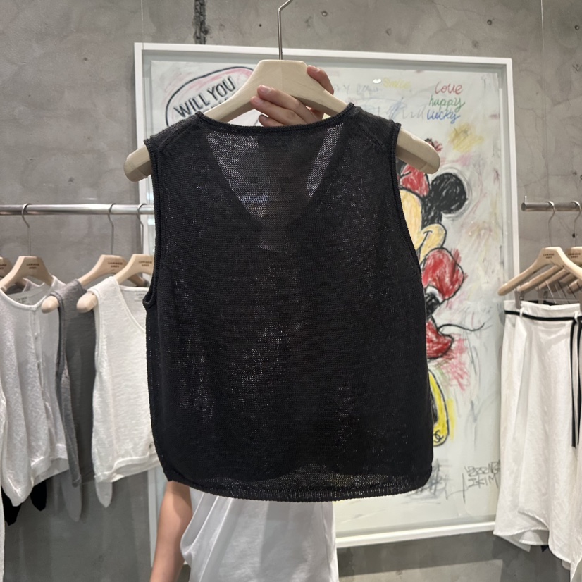 LAMAGIEPIE/LAMAGIE GREY東大門代購女士新款26春夏吊帶背心紐扣LAMAGIEPIE/LAMAGIE GREY吊帶/背心