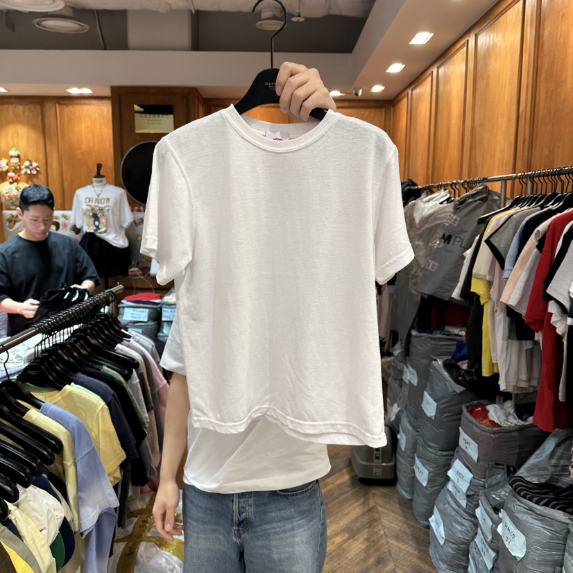 GARMENT-P東大門實拍女士新款人氣時尚熱賣真品T恤亞麻布GARMENTT恤圖色1