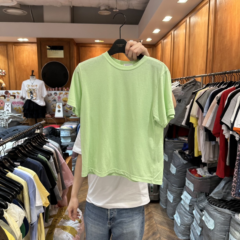 GARMENT-P東大門實拍女士新款人氣時尚熱賣真品T恤亞麻布GARMENTT恤圖色3