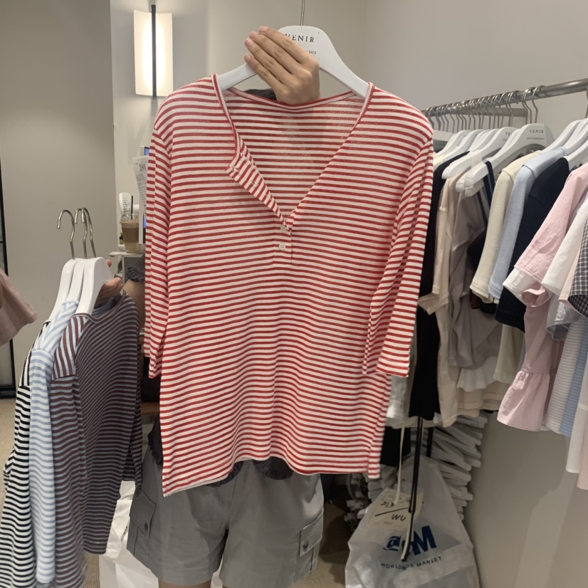 VENIR-a韓國直郵女士新款人氣休閑熱賣真品26春夏職業T恤VENIR-aT恤圖色4