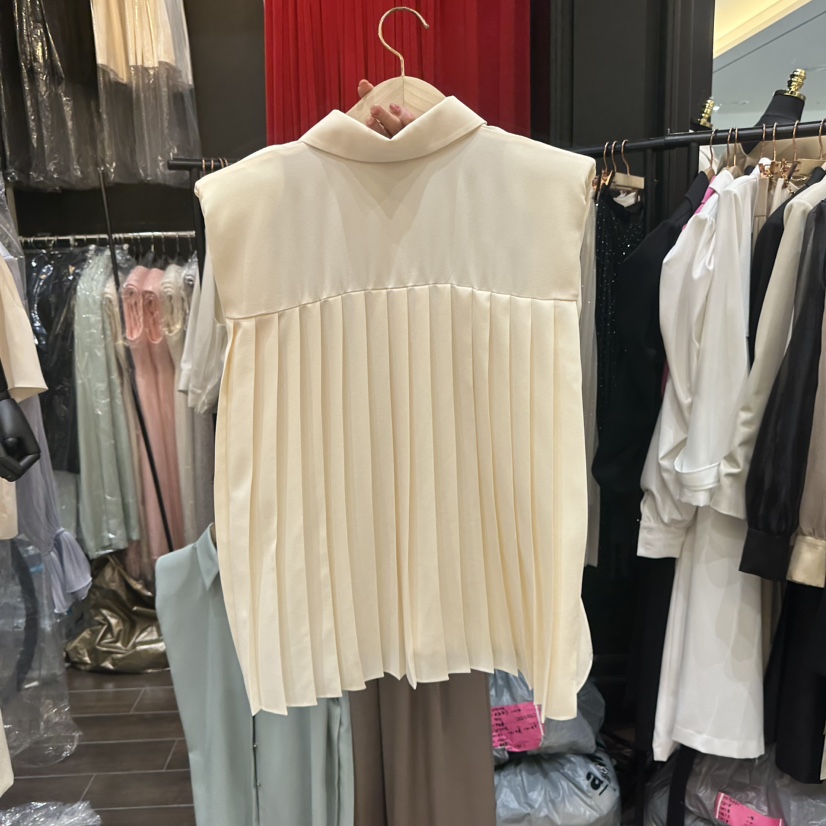 HERISH-HAUTE東大門直郵女裝新款休閑真品吊帶背心褶裥無袖Herish-Haute-A吊帶/背心