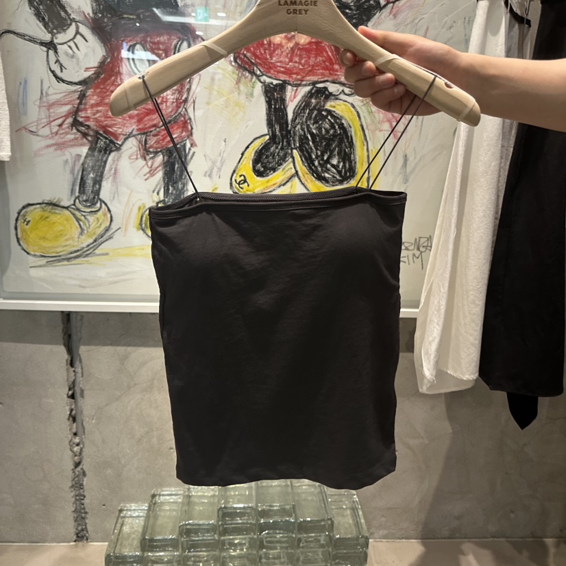LAMAGIEPIE/LAMAGIE GREY東大門直郵女士新款休閑吊帶背心LAMAGIEPIE/LAMAGIE GREY吊帶/背心圖色3墨色