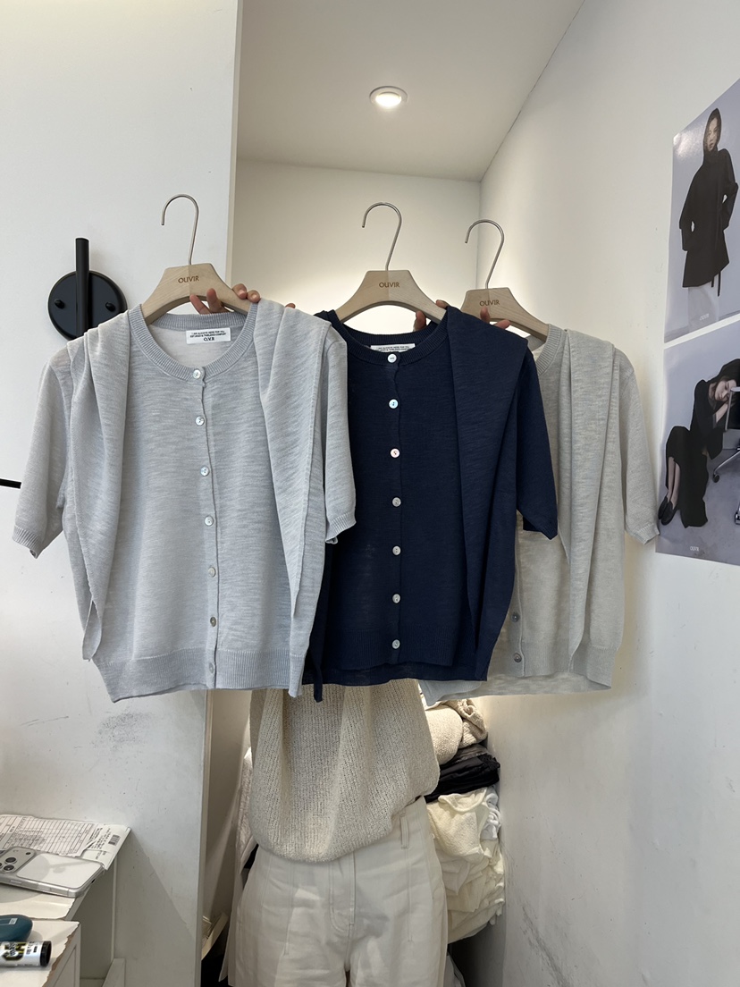 OUVIR東大門實拍女裝新款時尚26春夏推薦職業套裝亞麻開衫O.V.R/OUVIR套裝