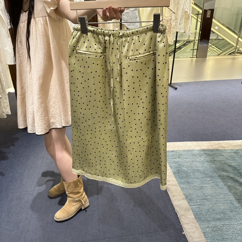 FURE東大門代購女裝新款休閑人氣時尚半身裙中短裙蕾絲圓點FURE半身裙/中短裙圖色2