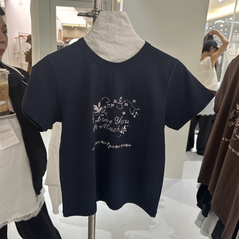 LOVE YOU SO MUCH/MORE THAN YESTERDAY韓國直郵女士新品休閑T恤LYSM/MORE THAN YESTERDAYT恤圖色2