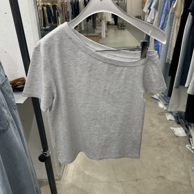 HELVETICA韓國直郵女裝新款職業真品26春夏人氣熱賣休閑T恤HELVETICAT恤圖色1灰白色