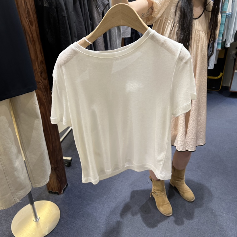 FURE東大門實拍女士新品時尚熱賣人氣推薦26春夏休閑T恤羊絨FURET恤圖色1