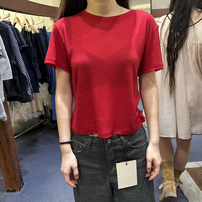 FURE東大門實拍女士新品時尚熱賣人氣推薦26春夏休閑T恤羊絨FURET恤圖色2