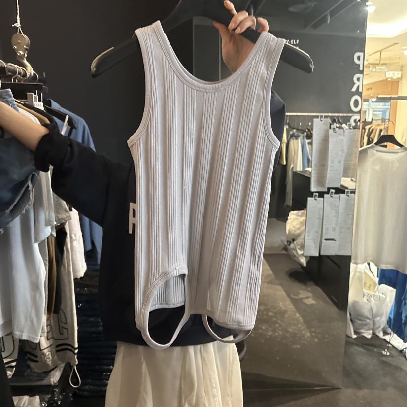 ELF-L韓國代購女裝新品時尚推薦休閑熱賣26春夏吊帶背心PROJECT ELF/ELF-L吊帶/背心圖色2灰色
