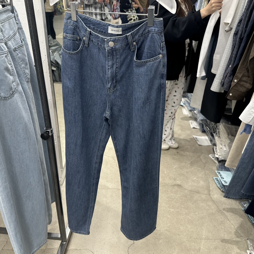 HELVETICA東大門代購女士新款真品推薦26春夏人氣時尚牛仔褲HELVETICA牛仔褲圖色2