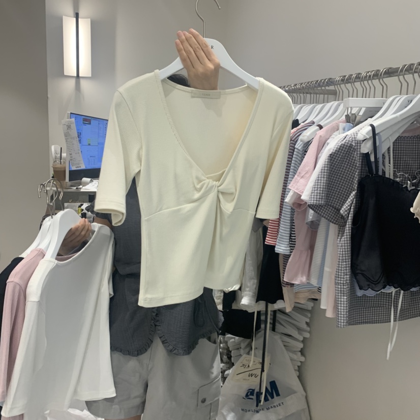 VENIR-a韓國代購女士新款人氣休閑推薦真品26春夏熱賣T恤VENIR-aT恤圖色4