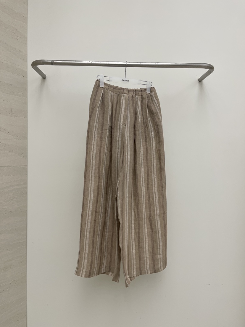 ATMOSPHERE韓國直郵女裝新品推薦26春夏人氣休閑褲亞麻布ATMOSPHERE/BLING休閑褲圖色1