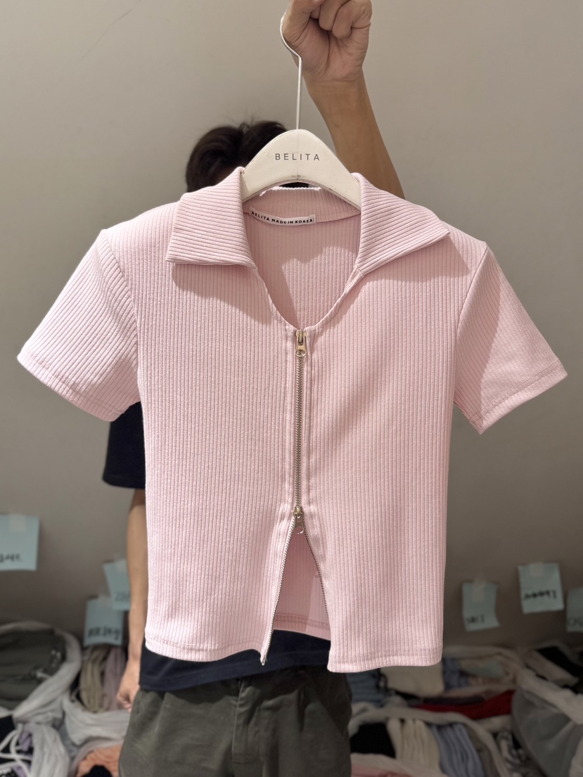 BELITA-L韓國直郵女士新款職業真品人氣推薦休閑T恤拉鏈BELITA-LT恤圖色2