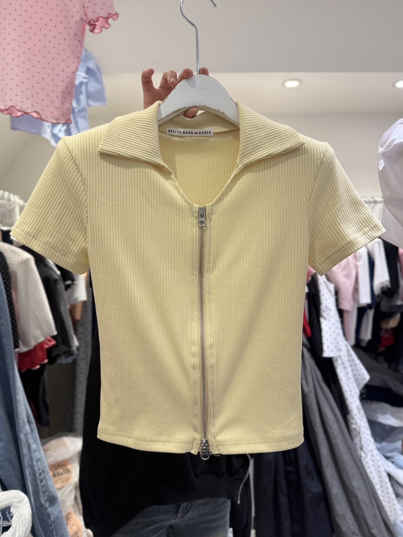 BELITA-L韓國直郵女士新款職業真品人氣推薦休閑T恤拉鏈BELITA-LT恤圖色3