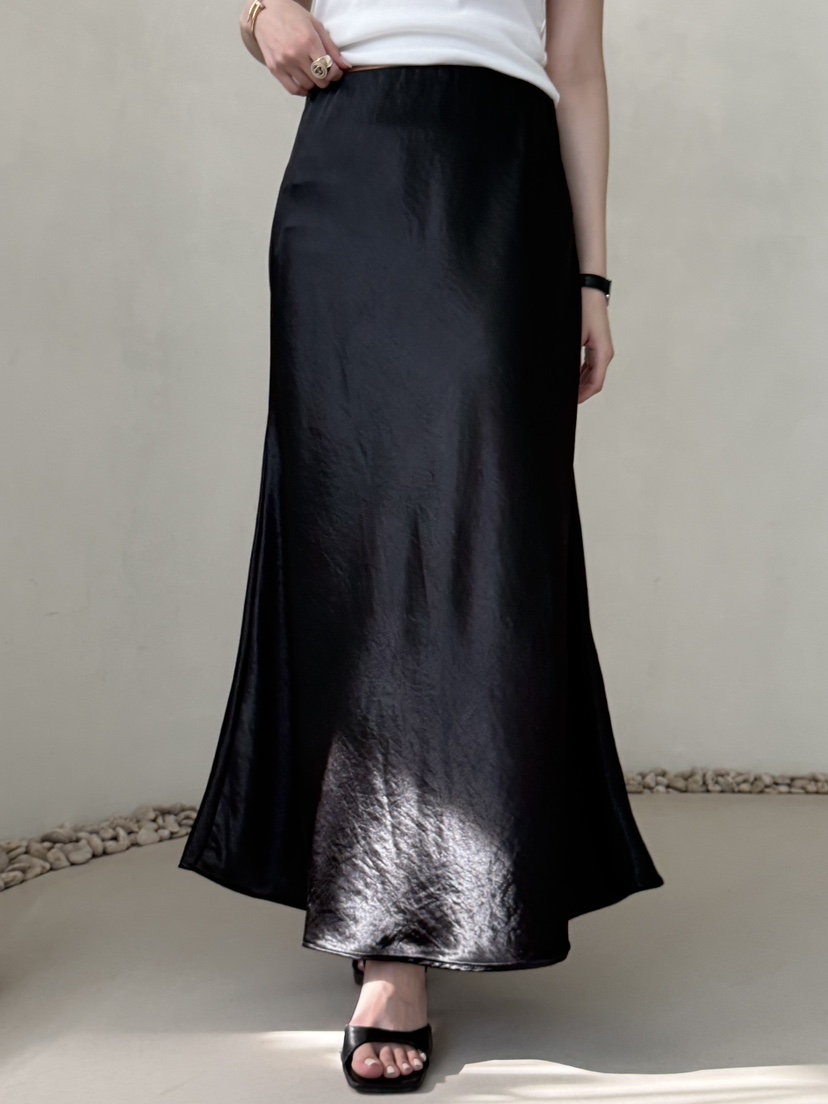 DEMAR東大門實拍女裝新品時尚熱賣休閑職業真品推薦長裙緞面DEMAR長裙圖色2