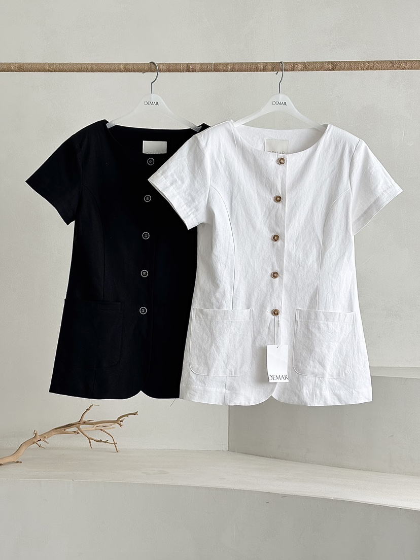 DEMAR東大門實拍女裝新款真品推薦熱賣26春夏人氣夾克亞麻DEMAR夾克